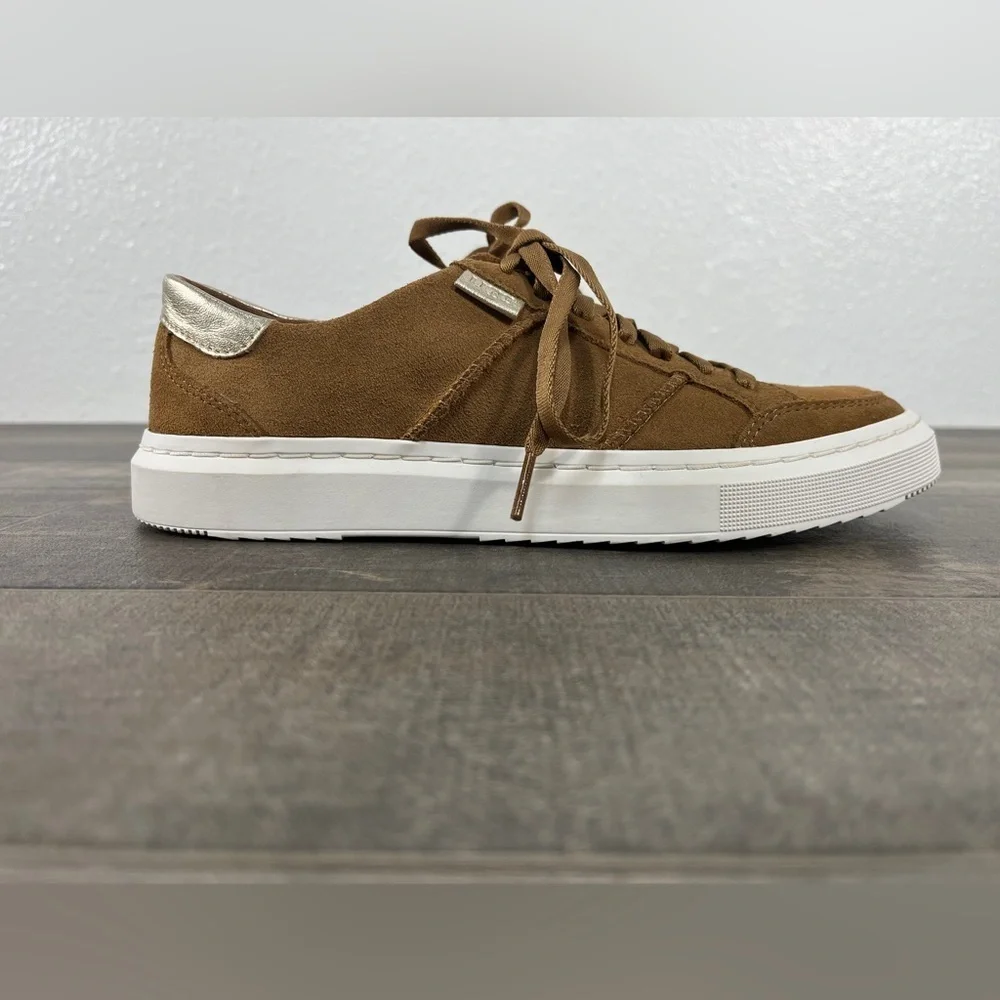 NEW UGG Alameda Lace Up Sneaker in Chestnut/Gold - Picture 6 of 9